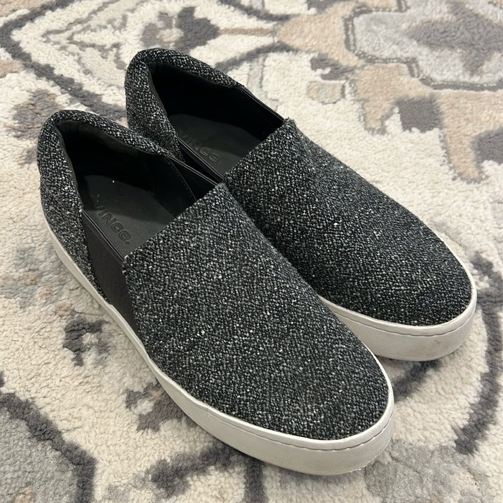 Vince slip on sneakers- Gray tweed look - 8